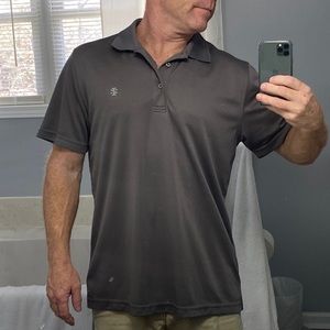 Izod Mens size Large grey golf polo